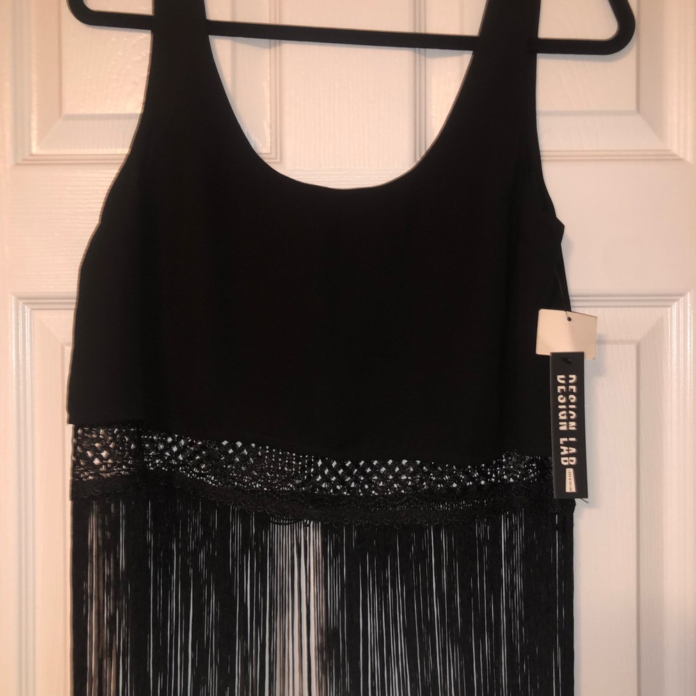 Design Lab Black Fringe Dress